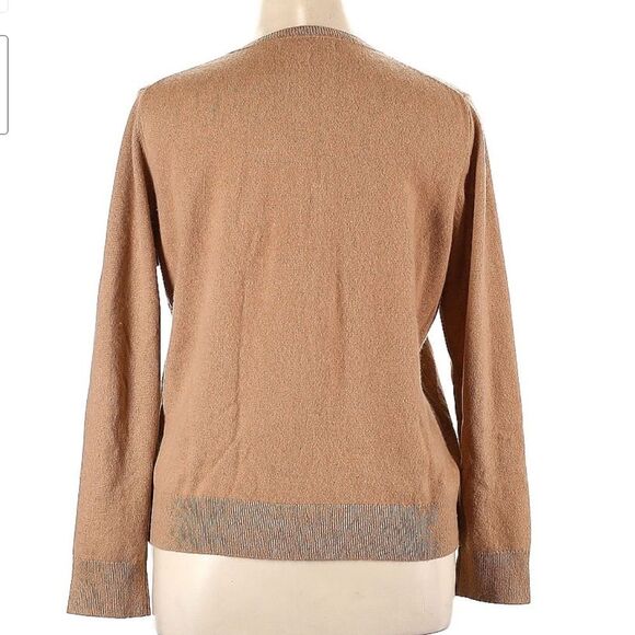 Quince 100% Cashmere Mongolian Soft Camel Tan Pullover V-Neck Sweater M - Picture 3 of 8